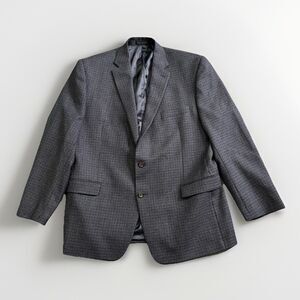 Lauren Ralph Lauren Wool Herringbone Sport Coat Jacket Men's Size 44R LRL Blue